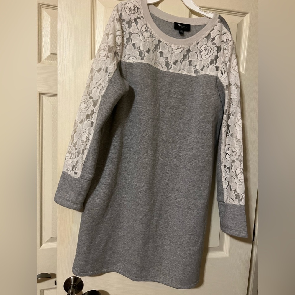 Ronni Nicole Grey Women XL Sweater Dress